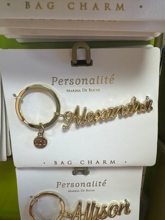 BAG CHARM KEYCHAIN - ALEXANDRA