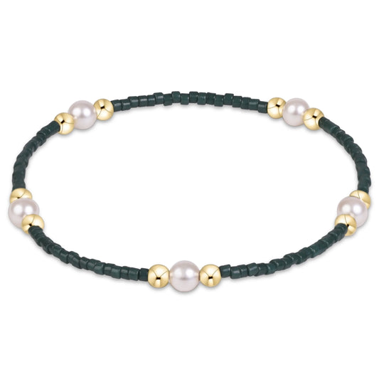 GAMEDAY HOPE PURPOSE PEARL BRACELET - DARK GREEN