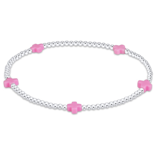 SIGNATURE CROSS SMALL 2MM STERLING BRACELET
