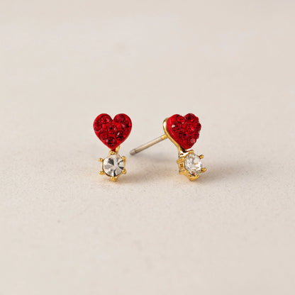 BISOU STUD EARRINGS - RED