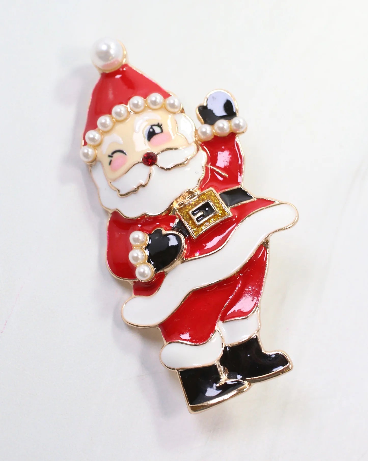 WINKING SANTA BROOCH
