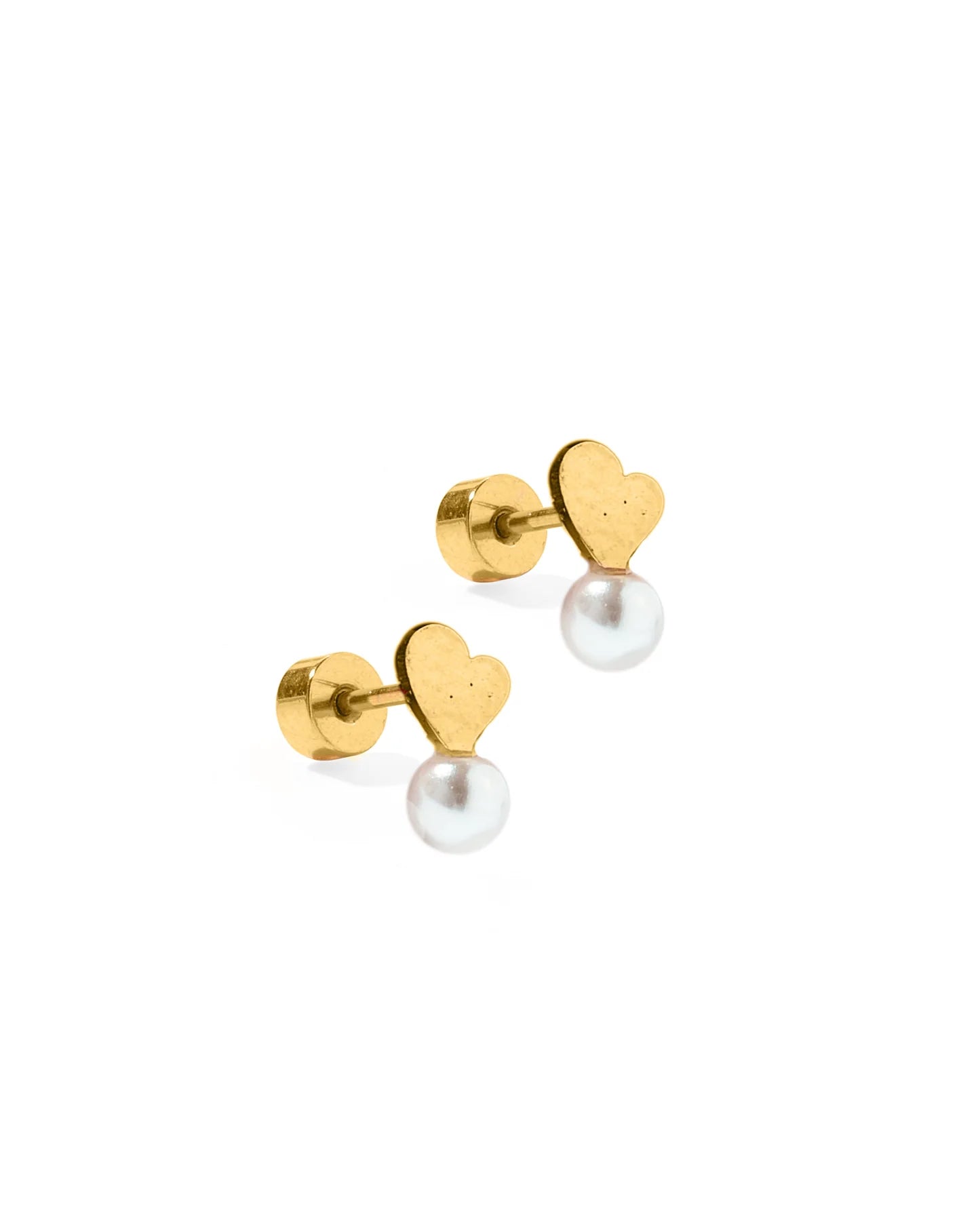 SCREWBACK STUDS - HEIDI PEARL HEART