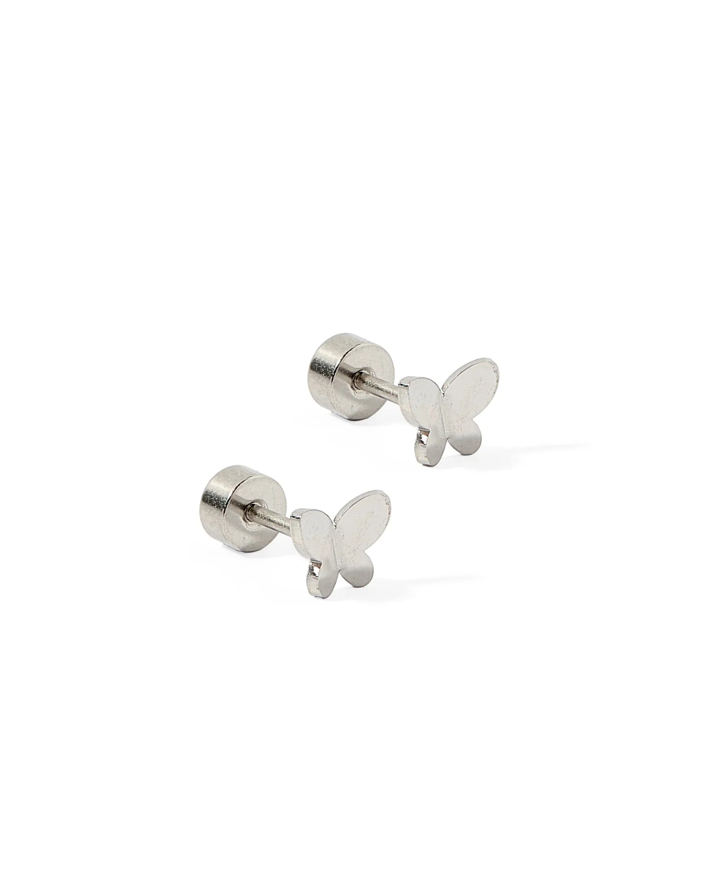 SCREWBACK STUDS - BILLIE BUTTERFLY SILVER