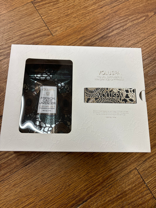 TRAVEL DIFFUSER & FRAGRANCE CARTRIDGE- FRENCH CADE LAVENDER