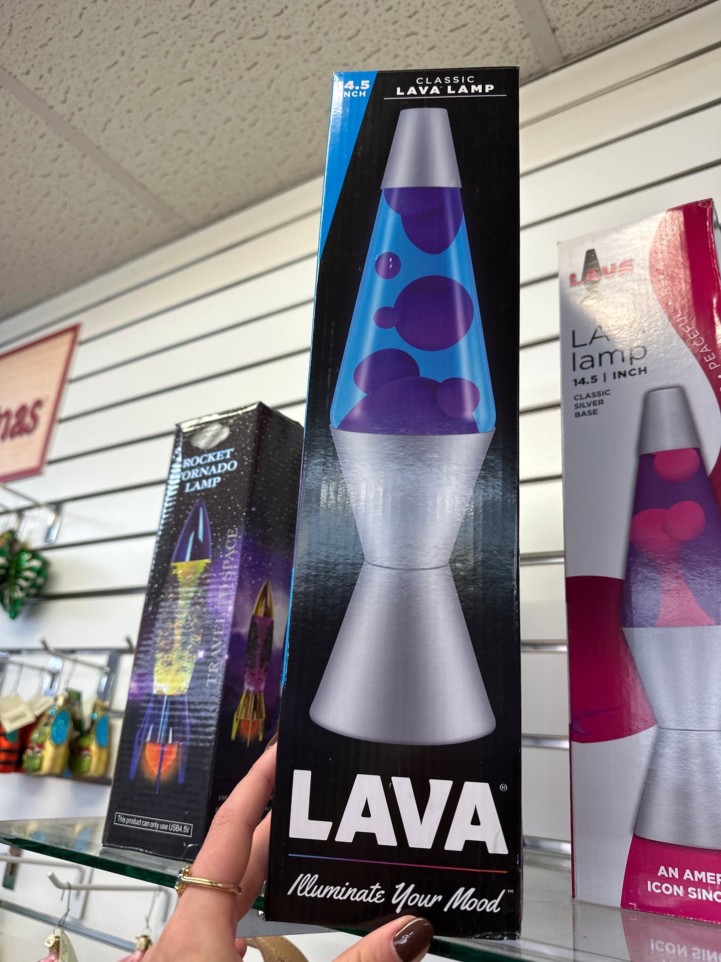 LAVA LAMP -  PURPLE/BLUE/SILVER
