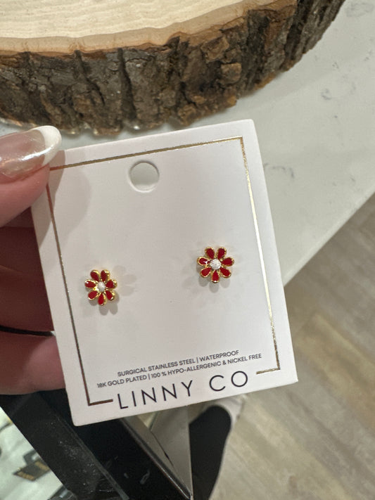 SCREWBACK STUDS - ELSIE RED