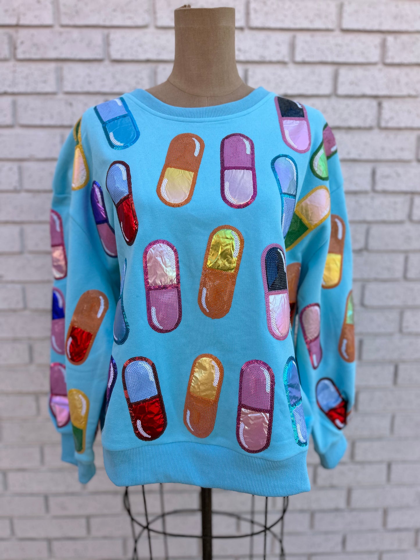 AQUA MULTI CHILL PILL SWEATSHIRT