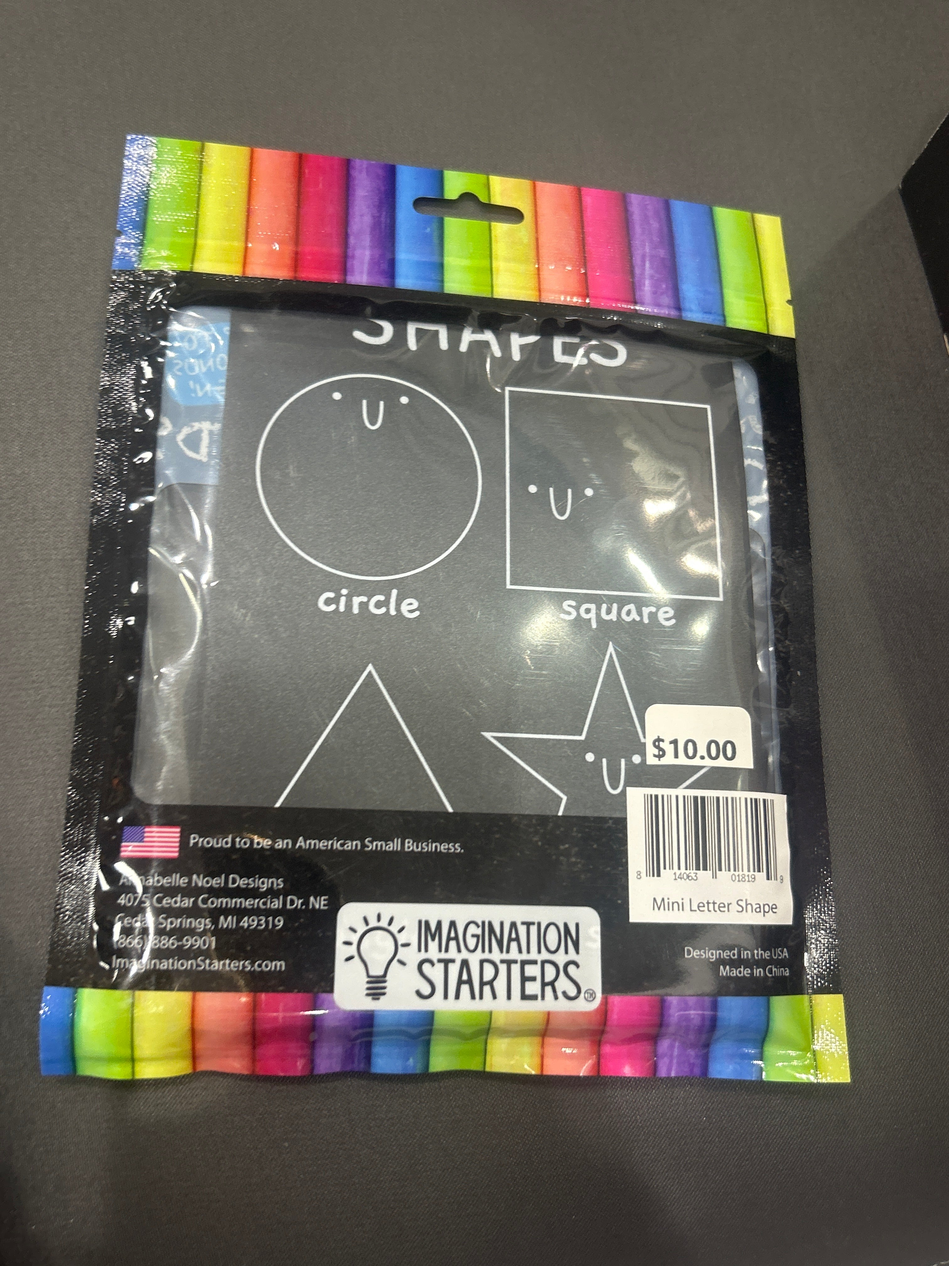 CHALKBOARD COLORING CARDS - MINI LETTER SHAPE