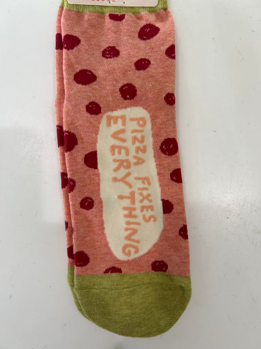 PIZZA FIXES EVERYTHING SOCKS