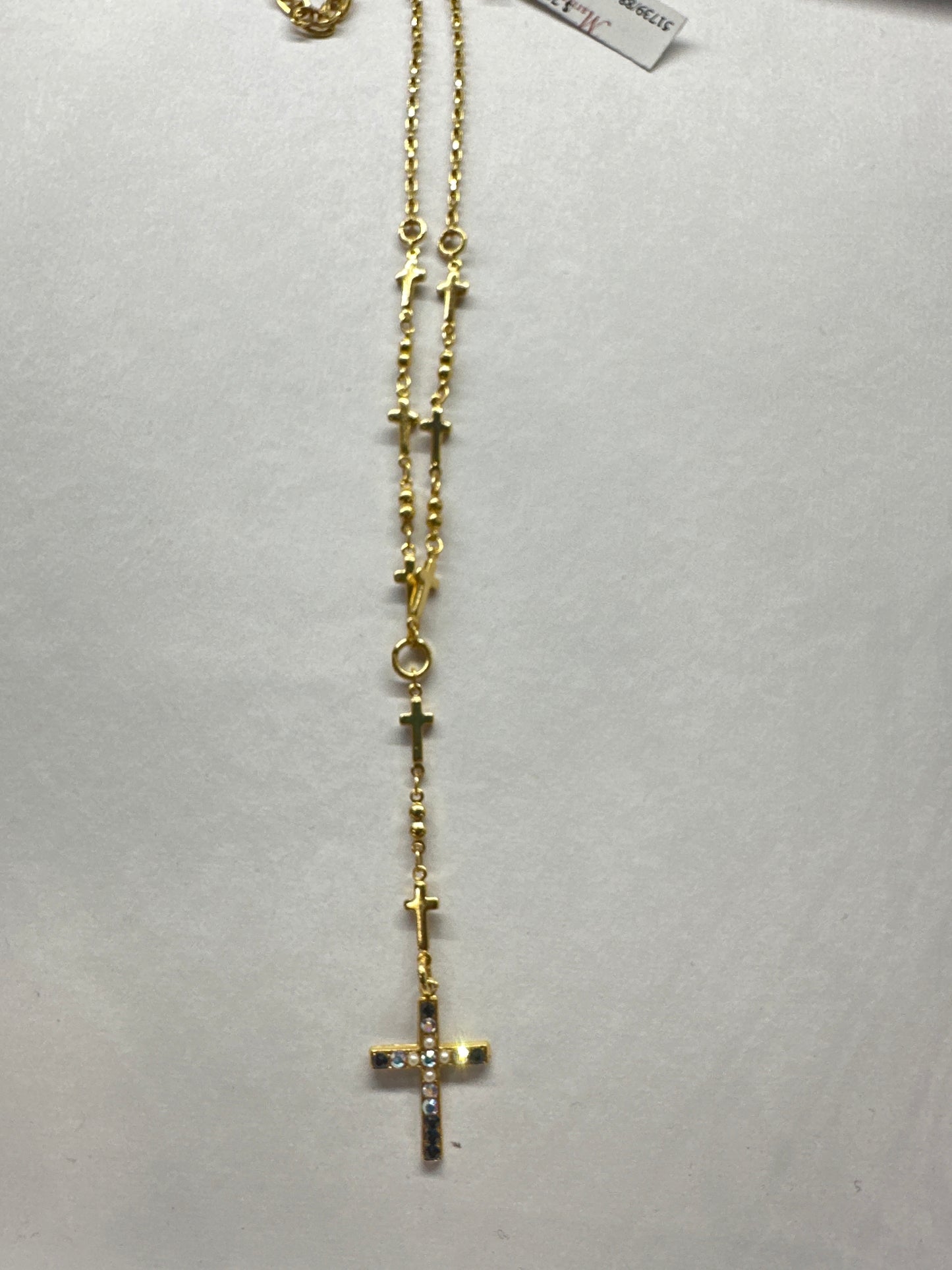 YG ROSARY CROSS NECKLACE