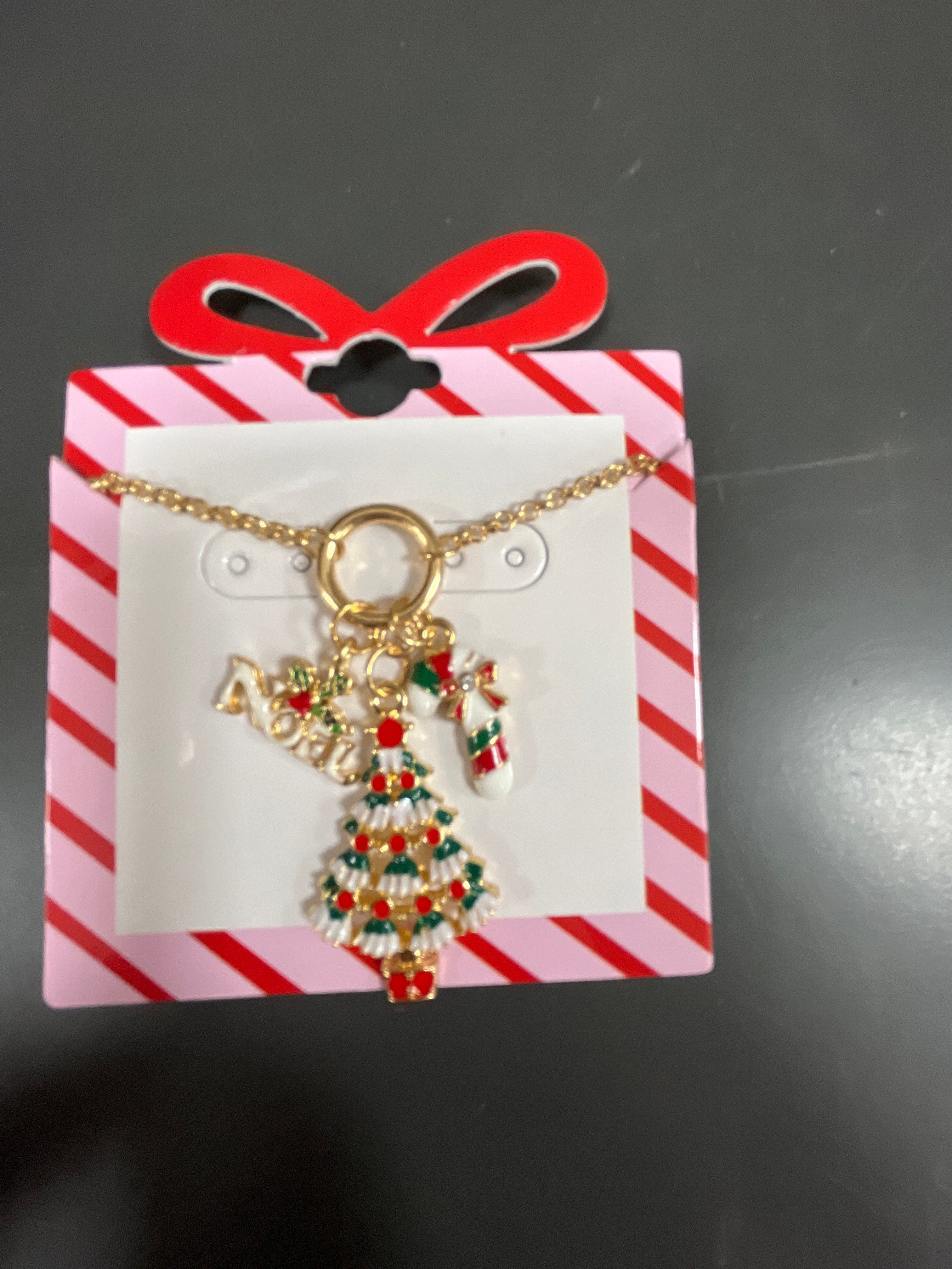 CHRISTMAS THEME CHARM NECKLACE