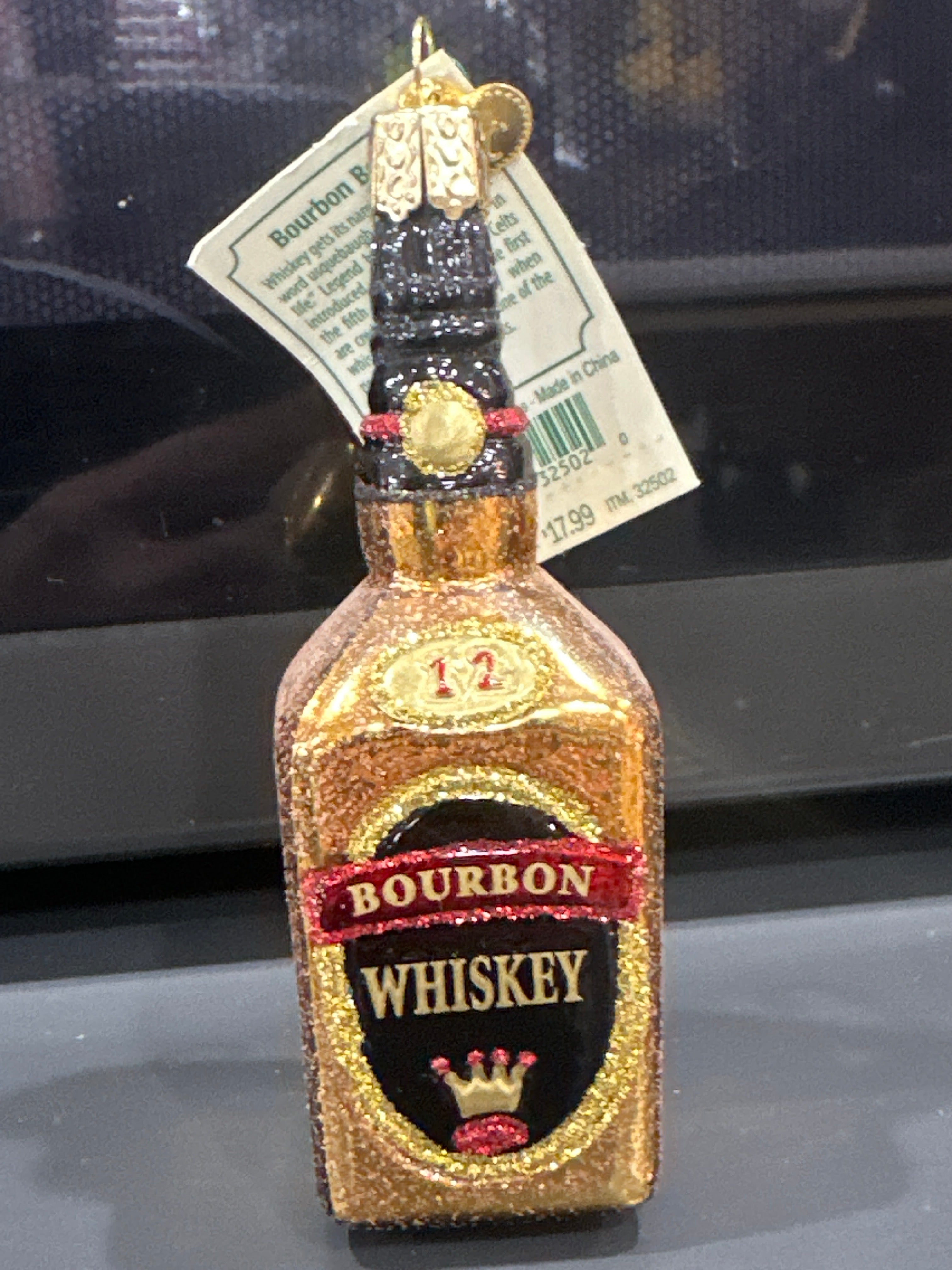 CHRISTMAS ORNAMENT BOURBON BOTTLE