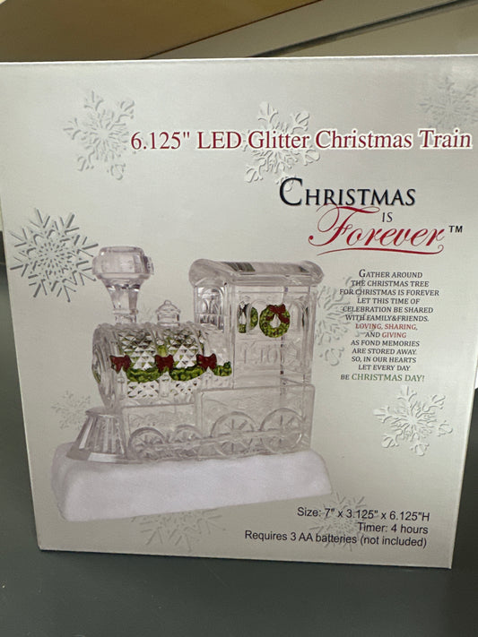 6.125" LED GLITTER CHRISTMAS TRAIN