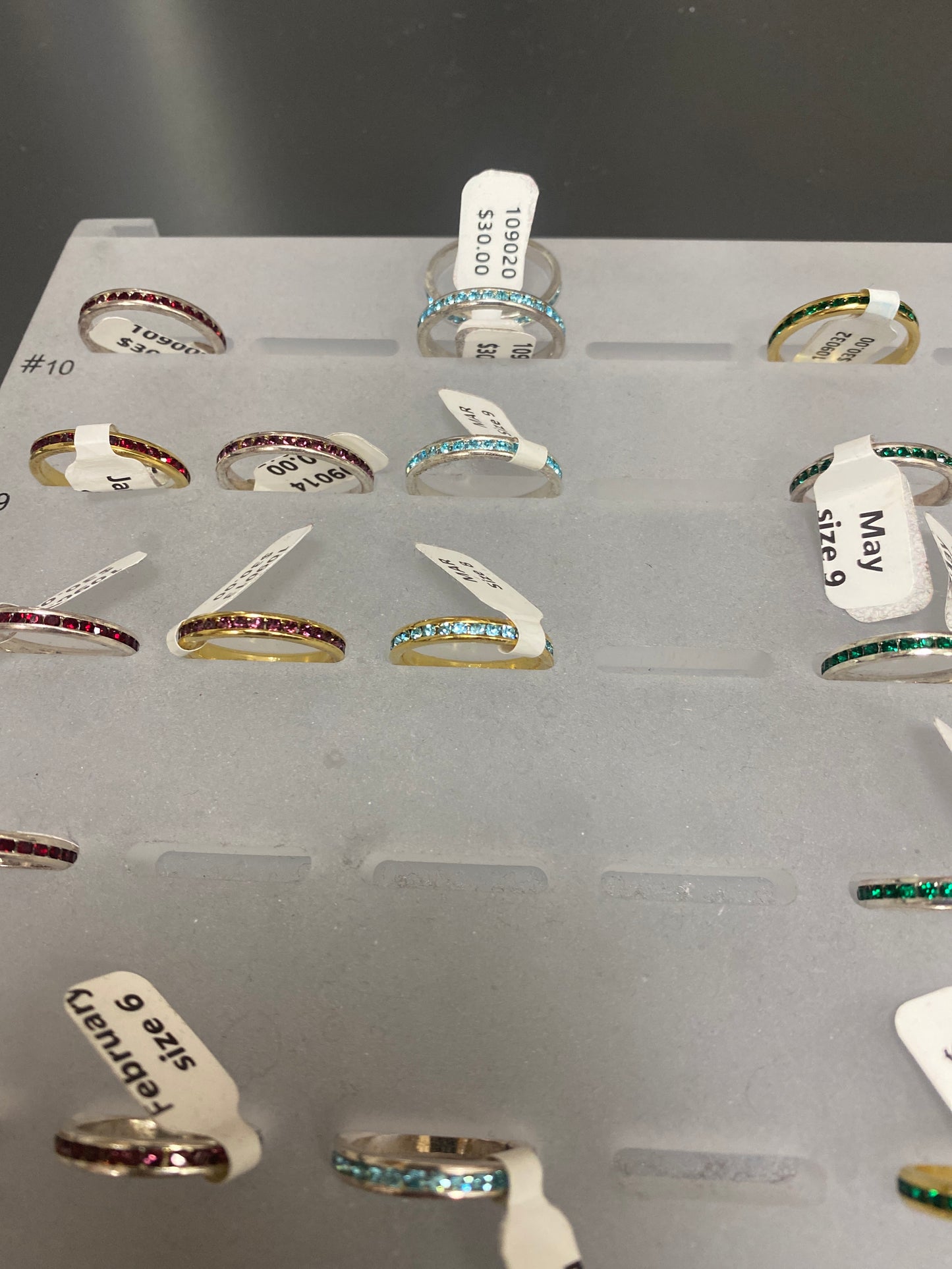 BIRTHSTONE STACKABLE RINGS - MARCH