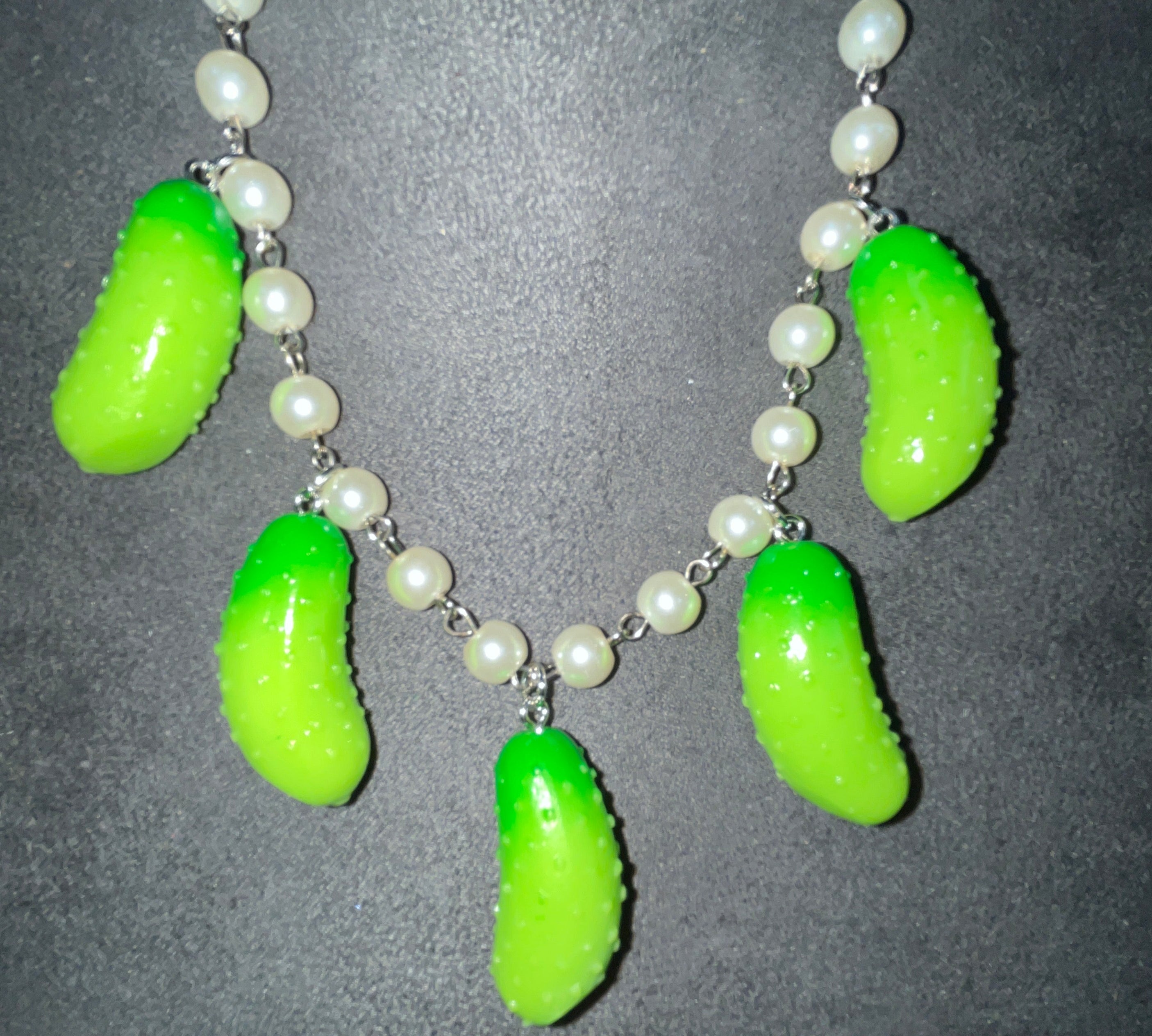 PICKLE BEADED NECKLACE