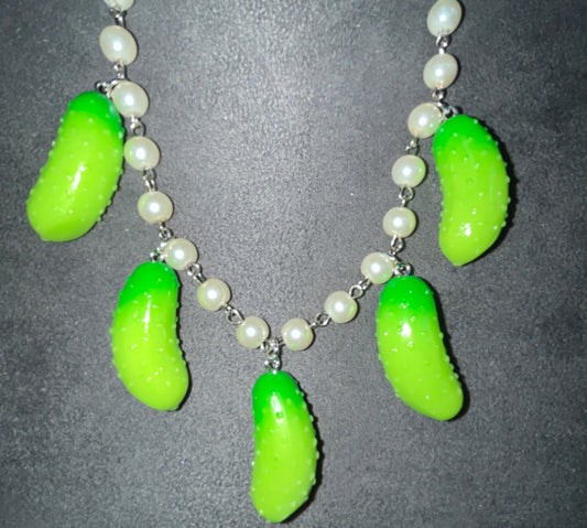PICKLE BEADED NECKLACE