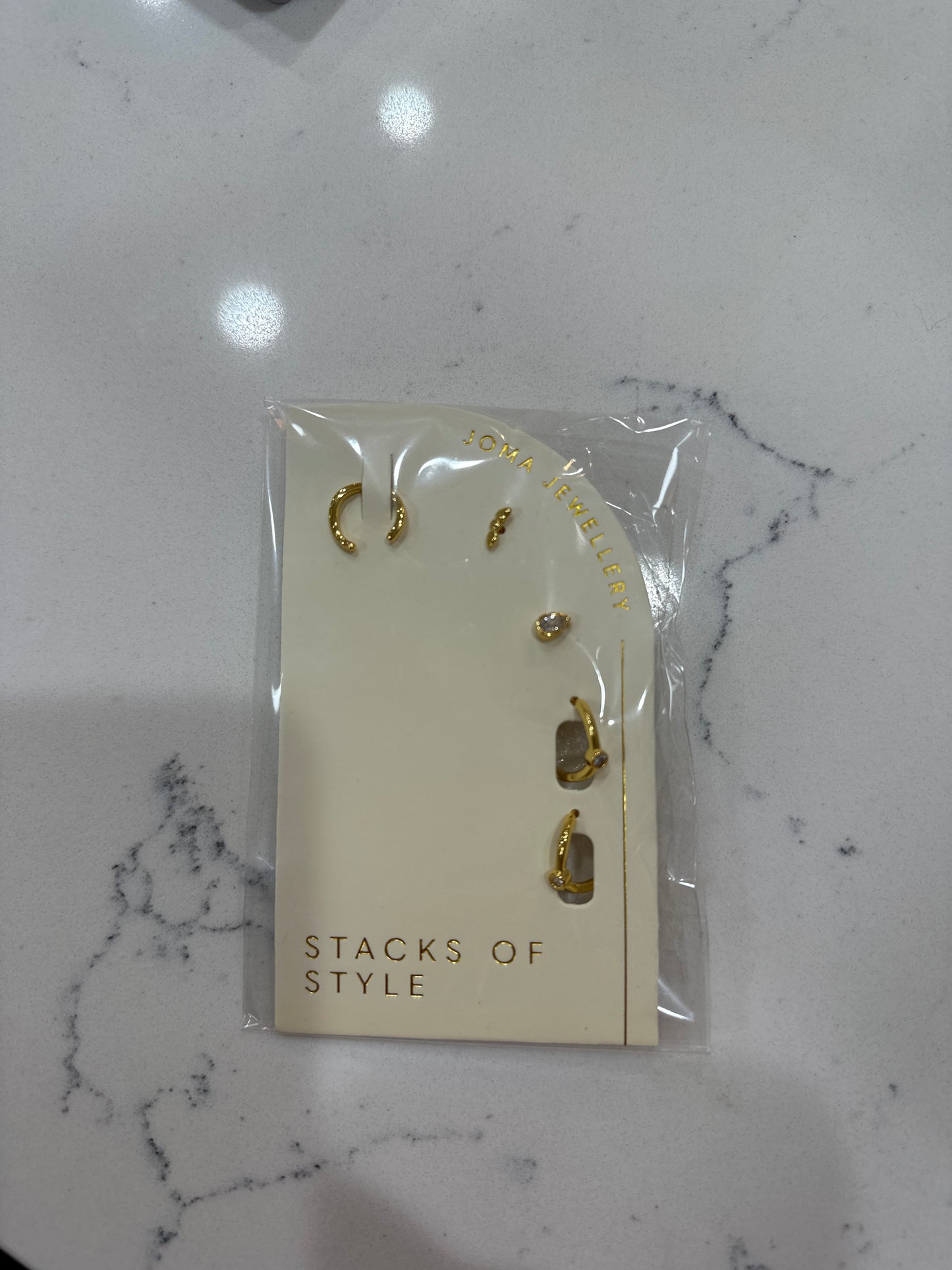 STACKS OF STYLE - GOLD ORGANIC - EARRING SET - Pharm Favorites by Economy Pharmacy