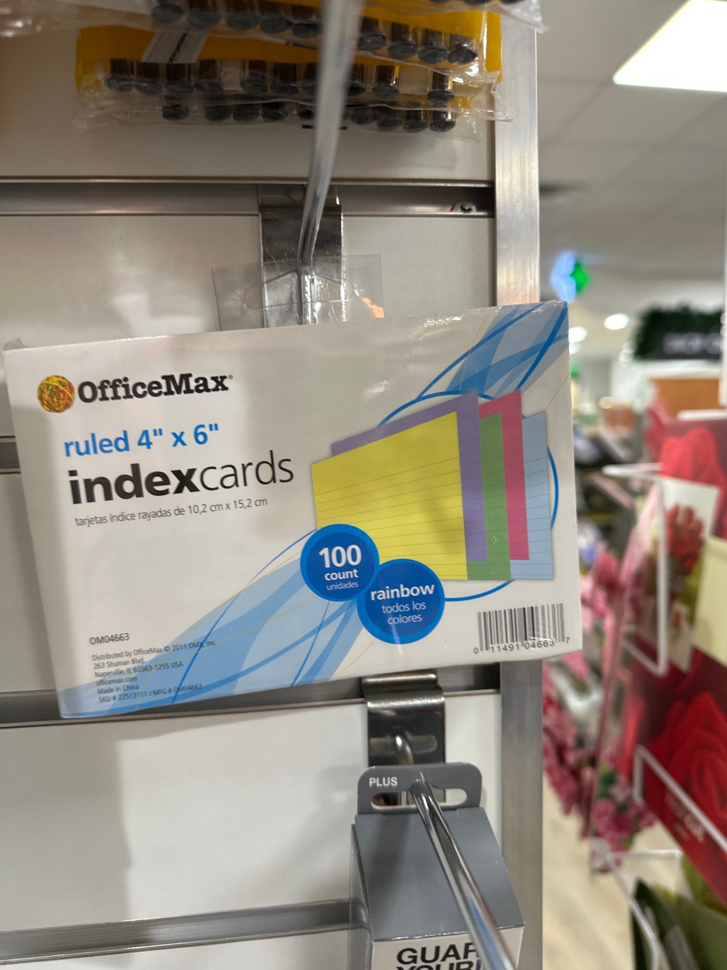 INDEX CARD RNBO RULD 4X6 100