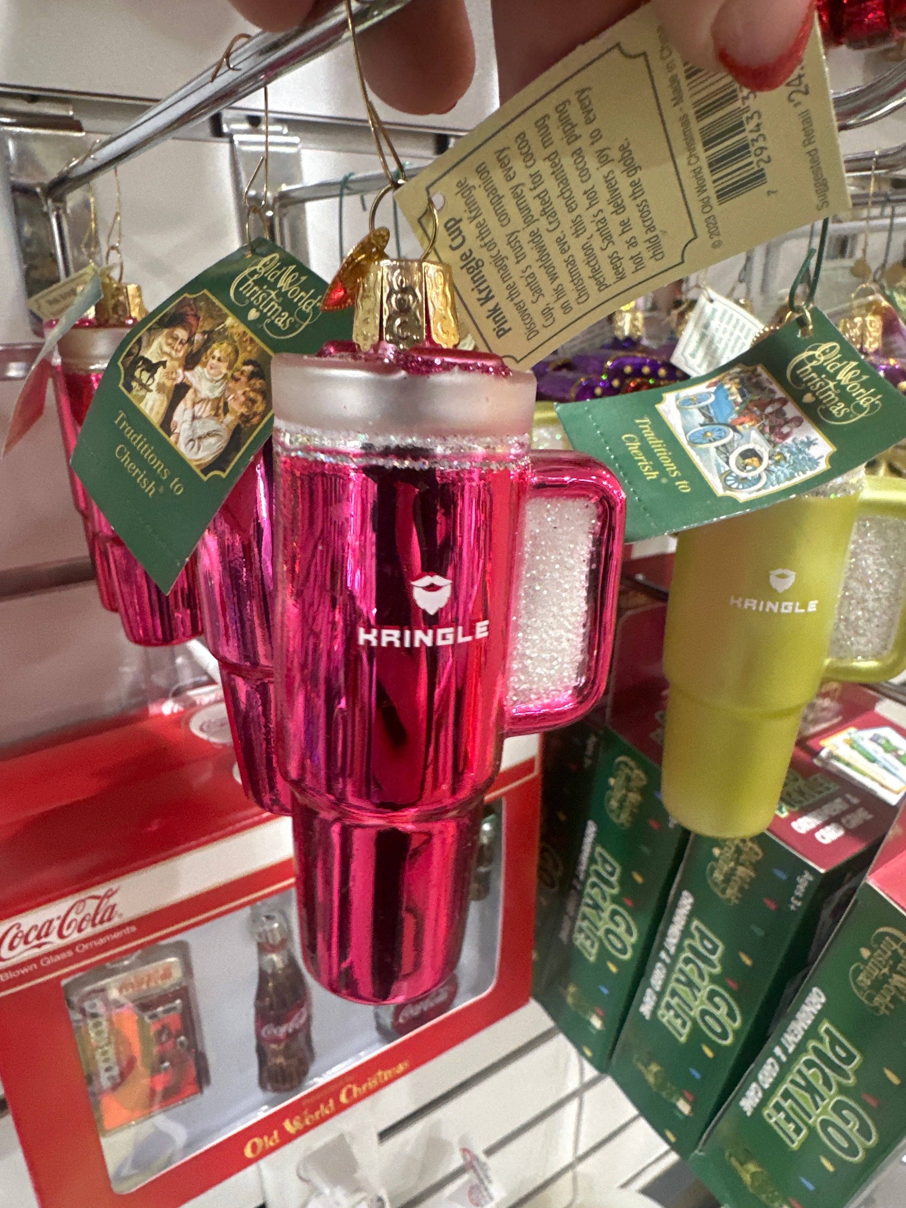 CHRISTMAS ORNAMENT - PINK KRINGLE CUP