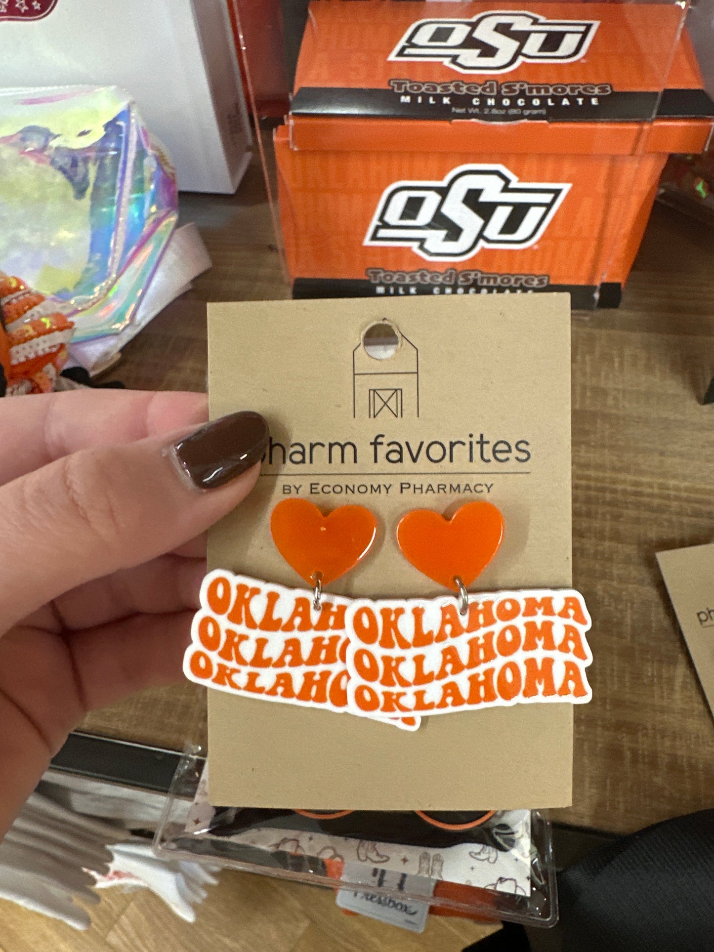 OKLAHOMA EARRINGS - ORANGE