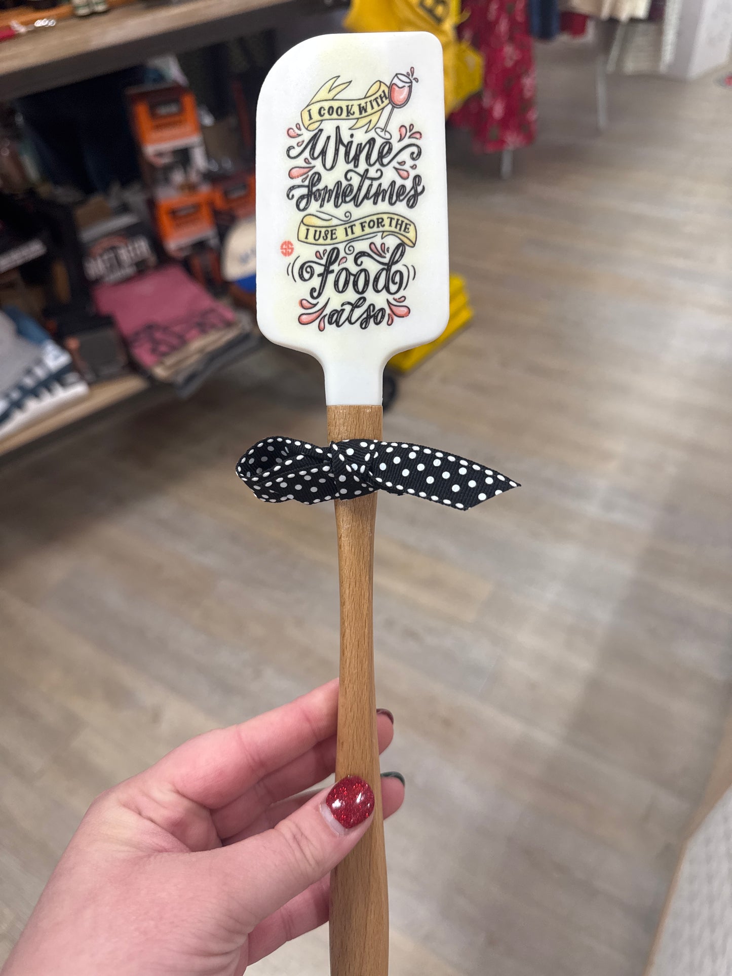SILICONE SPATULA - I COOK WITH WINE