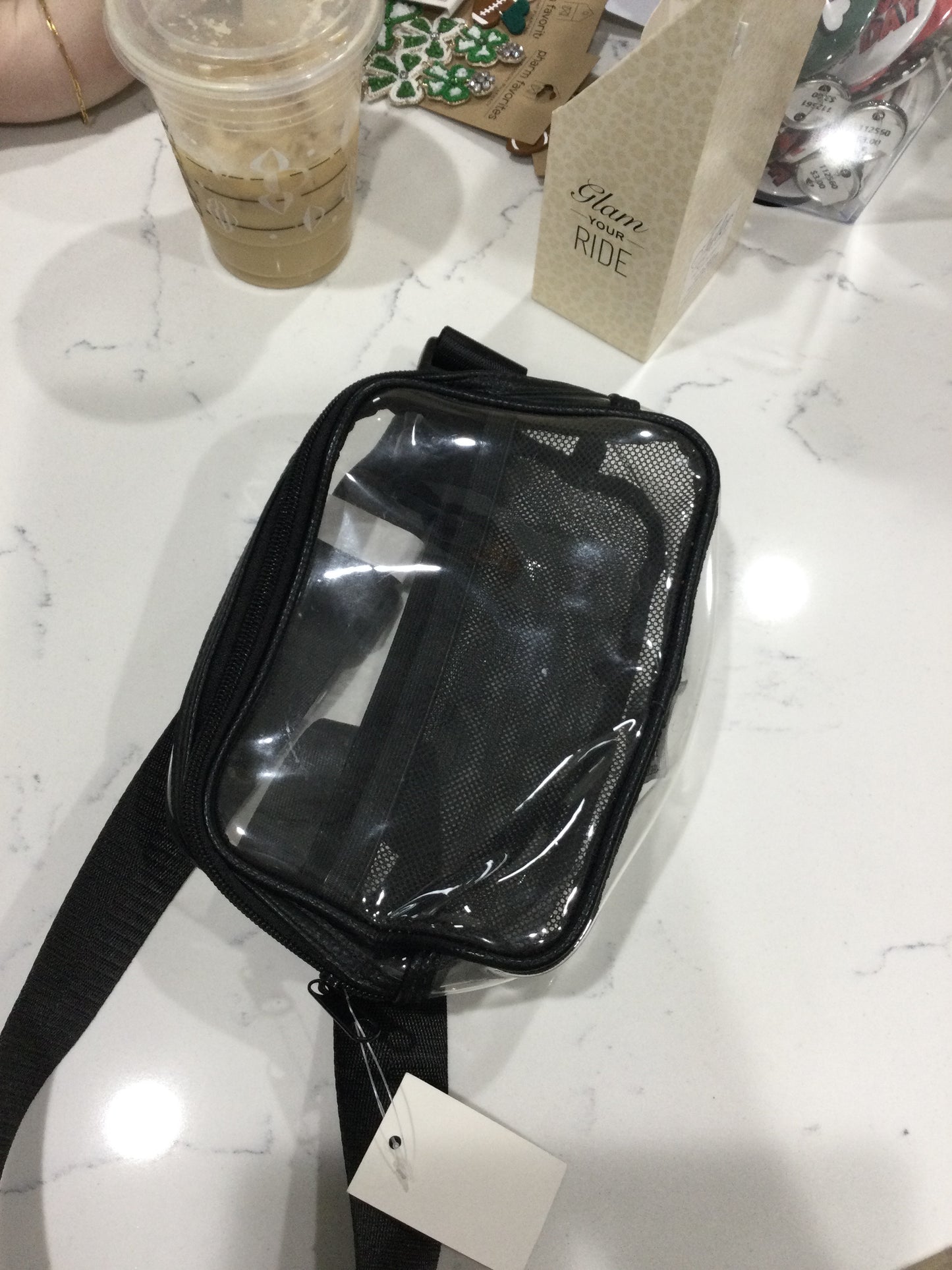 CLEAR FANNY PACK - BLACK