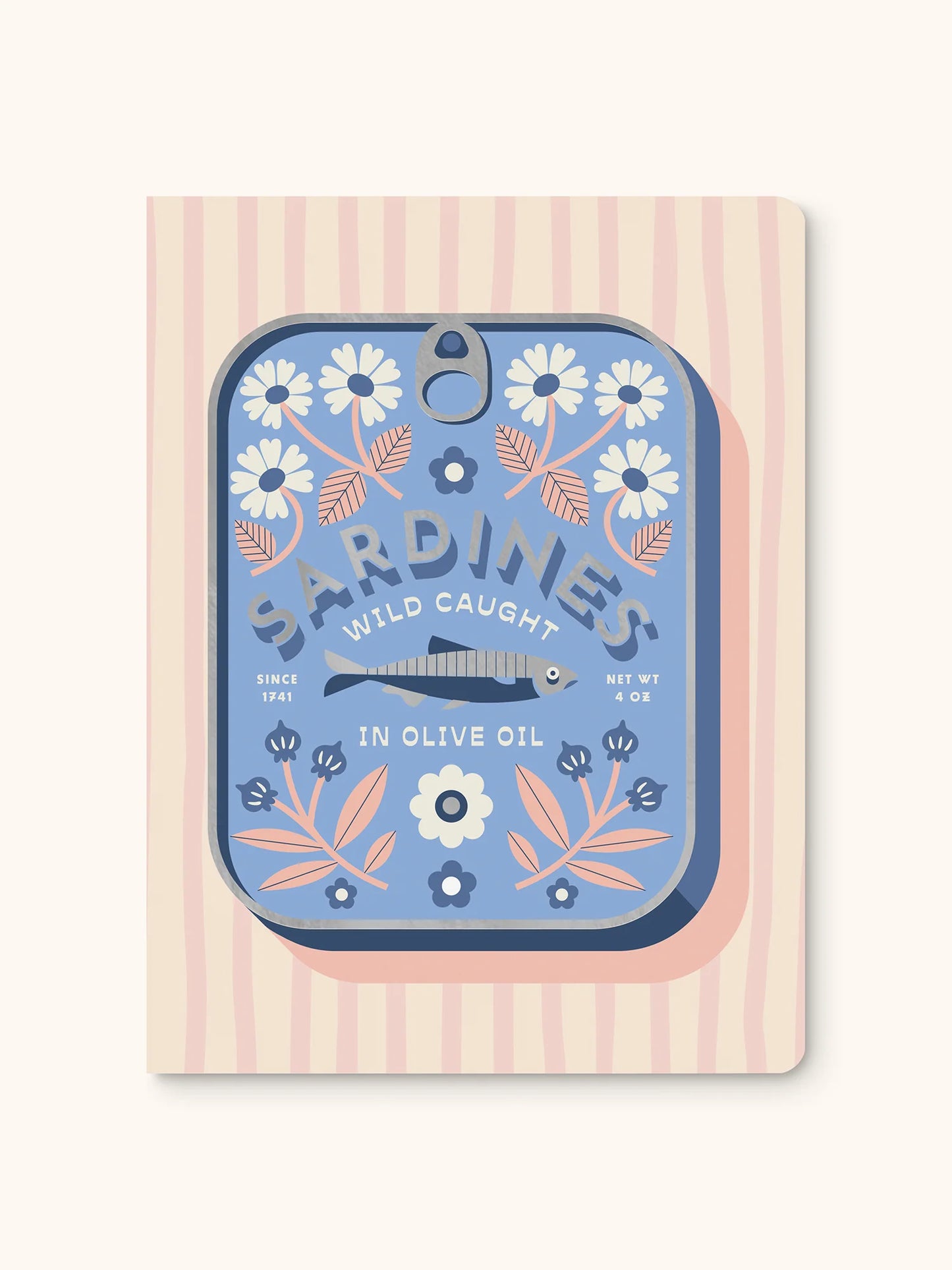 WILD CAUGHT SARDINES (PINK) MEDIUM COPTIC-BOUND JOURNAL