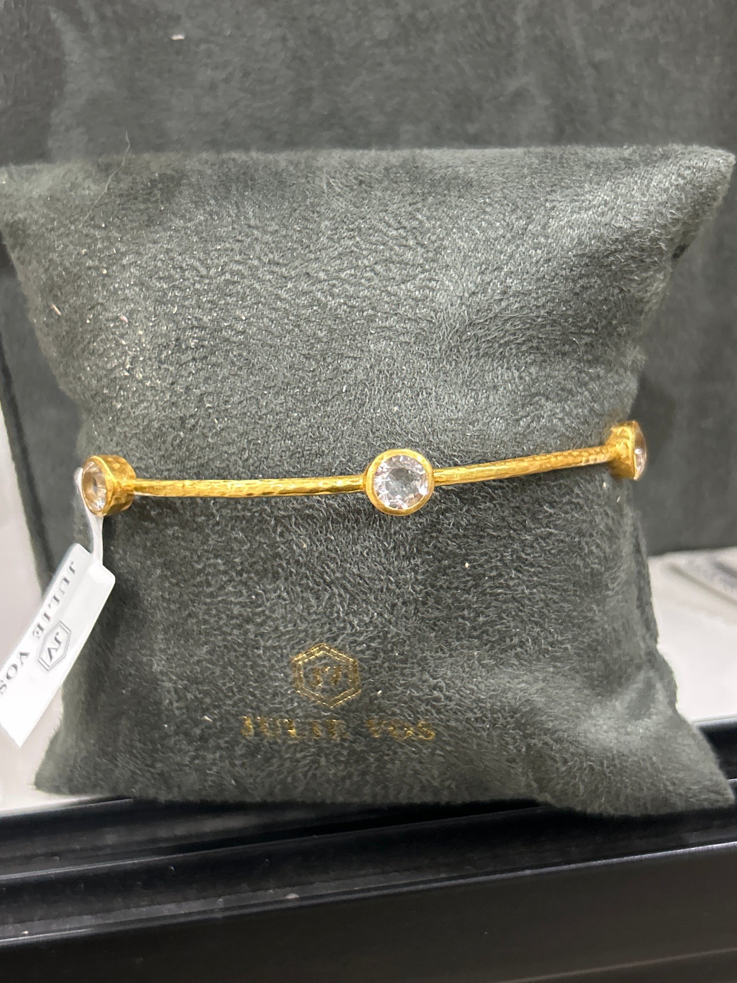 MILANO BANGLE GOLD CLEAR CRYSTAL - L