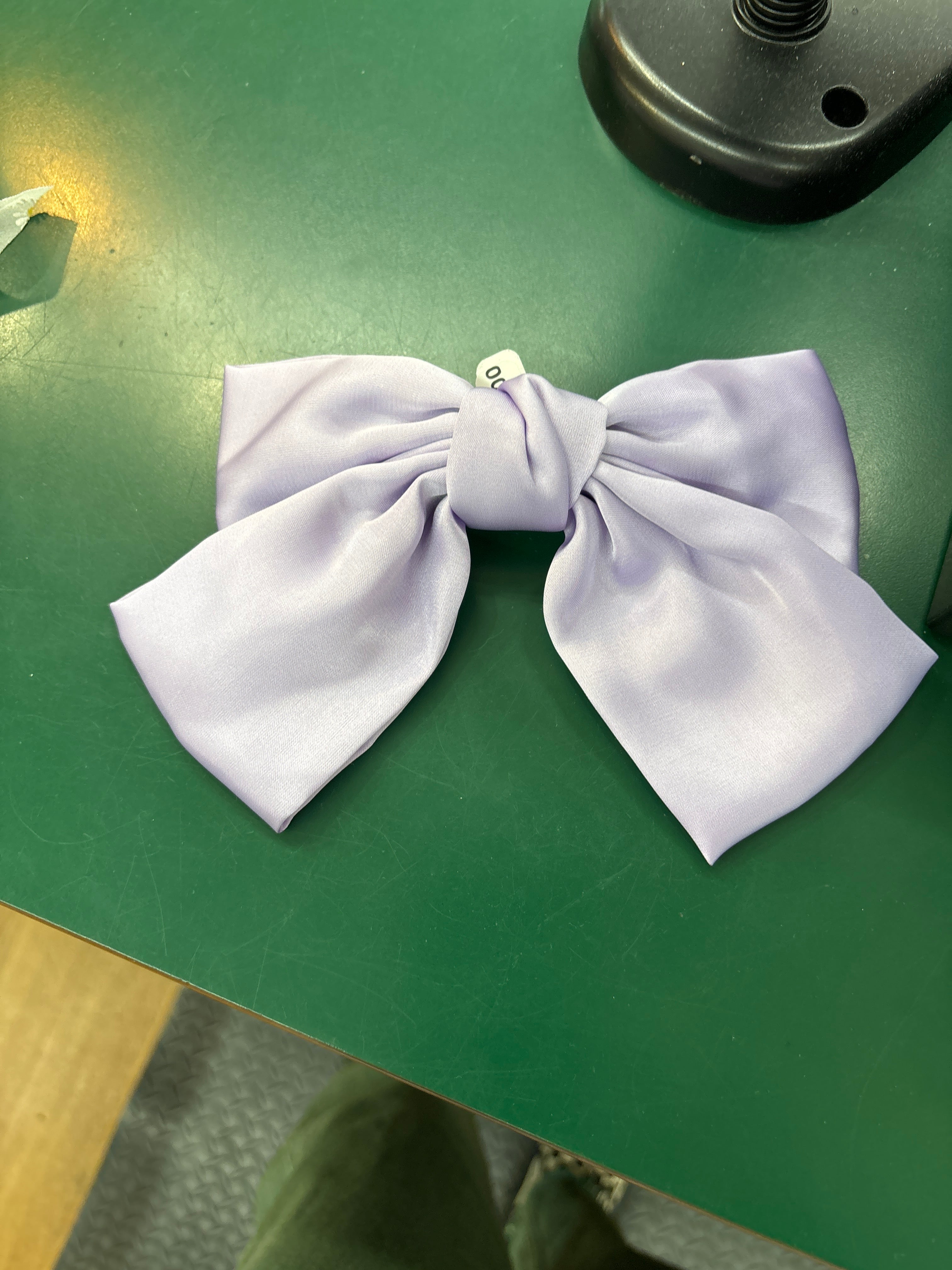 LAVENDER SILK CLIP IN HAIR BOW