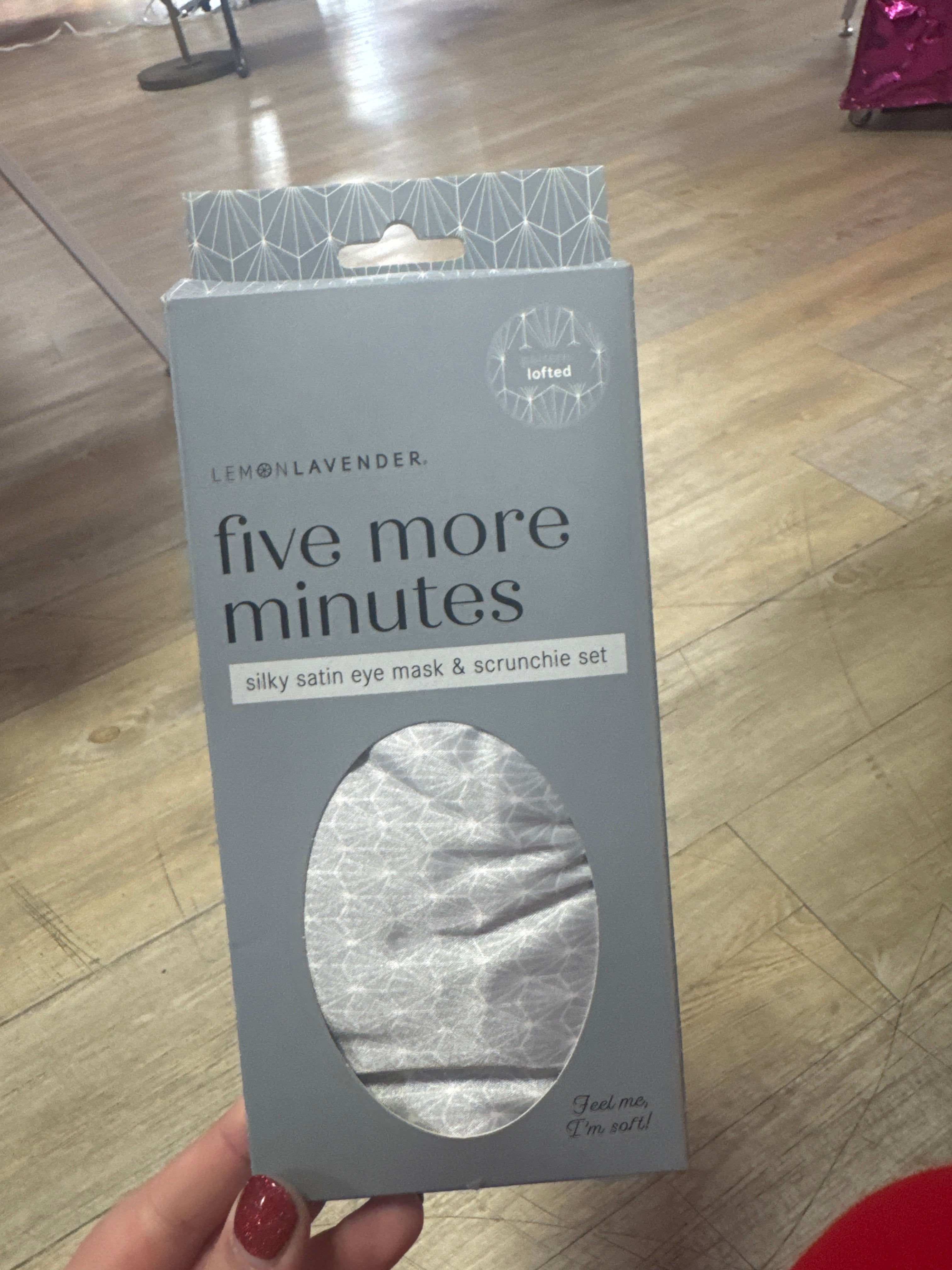 SILKY SATIN EYE MASK & SCRUNCHIE SET - GRAY