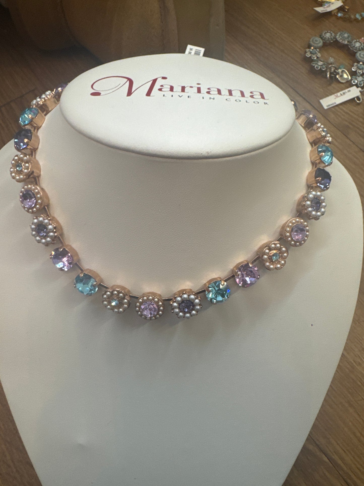 RG - PURPLE & BLUE CRYSTAL - NECKLACE