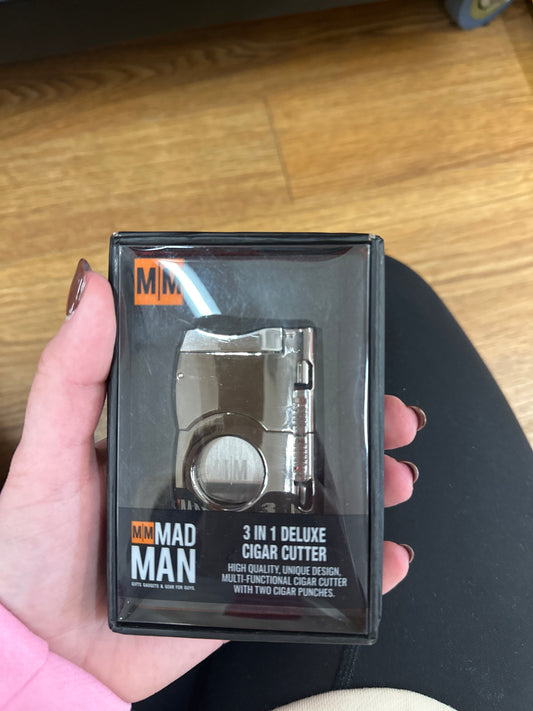 MAD MAN DELUXE 3-IN-1 CIGAR CUTTER