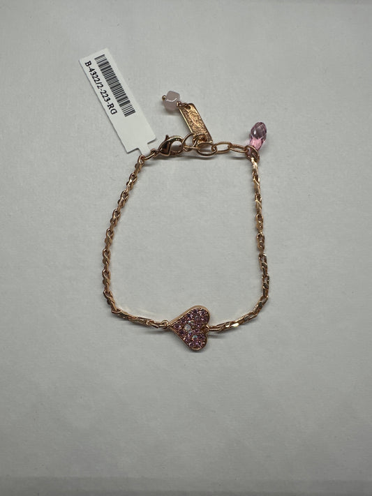 MARIANA BRCLT-RG- PINK PAVE HEART