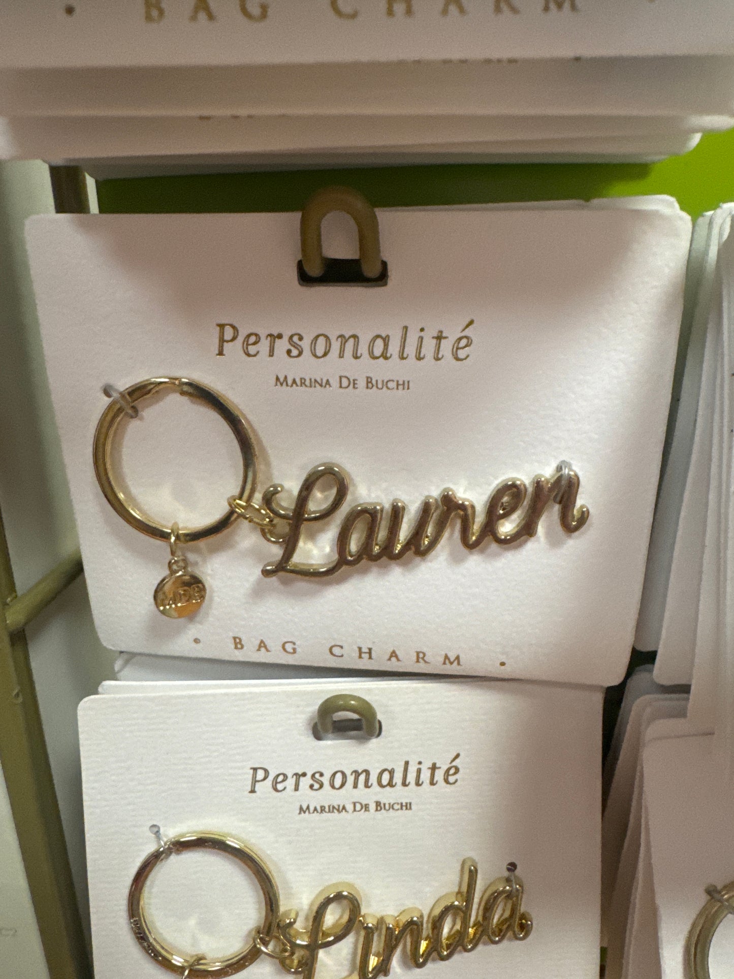 BAG CHARM KEYCHAIN - LAUREN