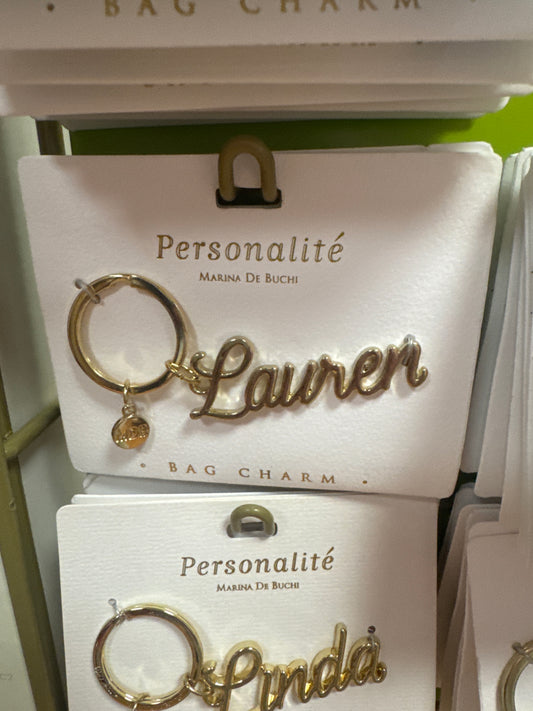 BAG CHARM KEYCHAIN - LAUREN