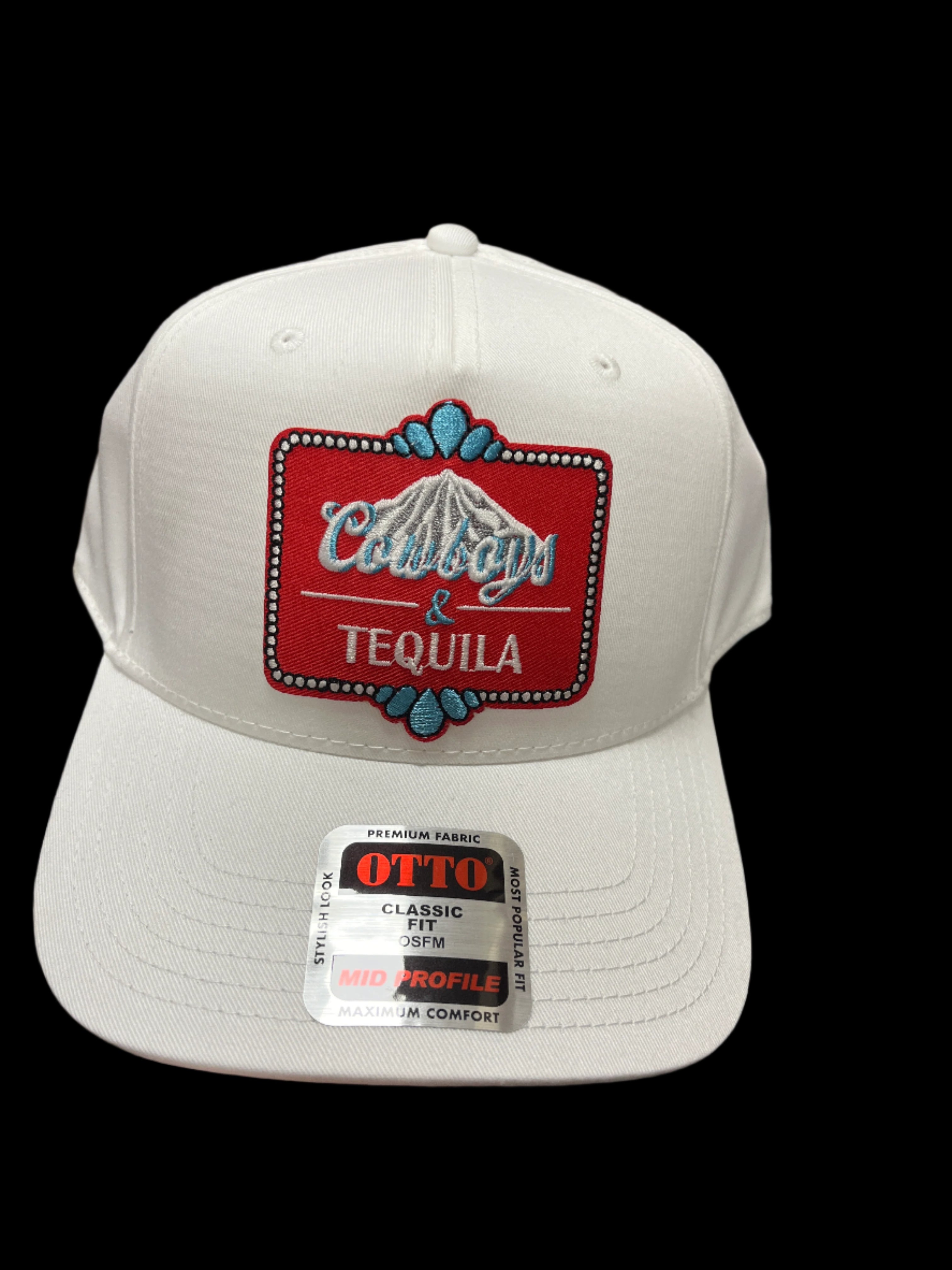 WHITE HAT - COWBOYS & TEQUILA PATCH