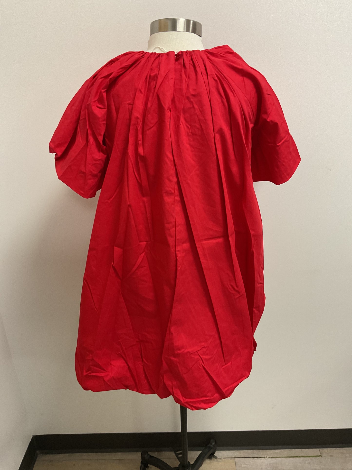 RED BUBBLE MINI DRESS