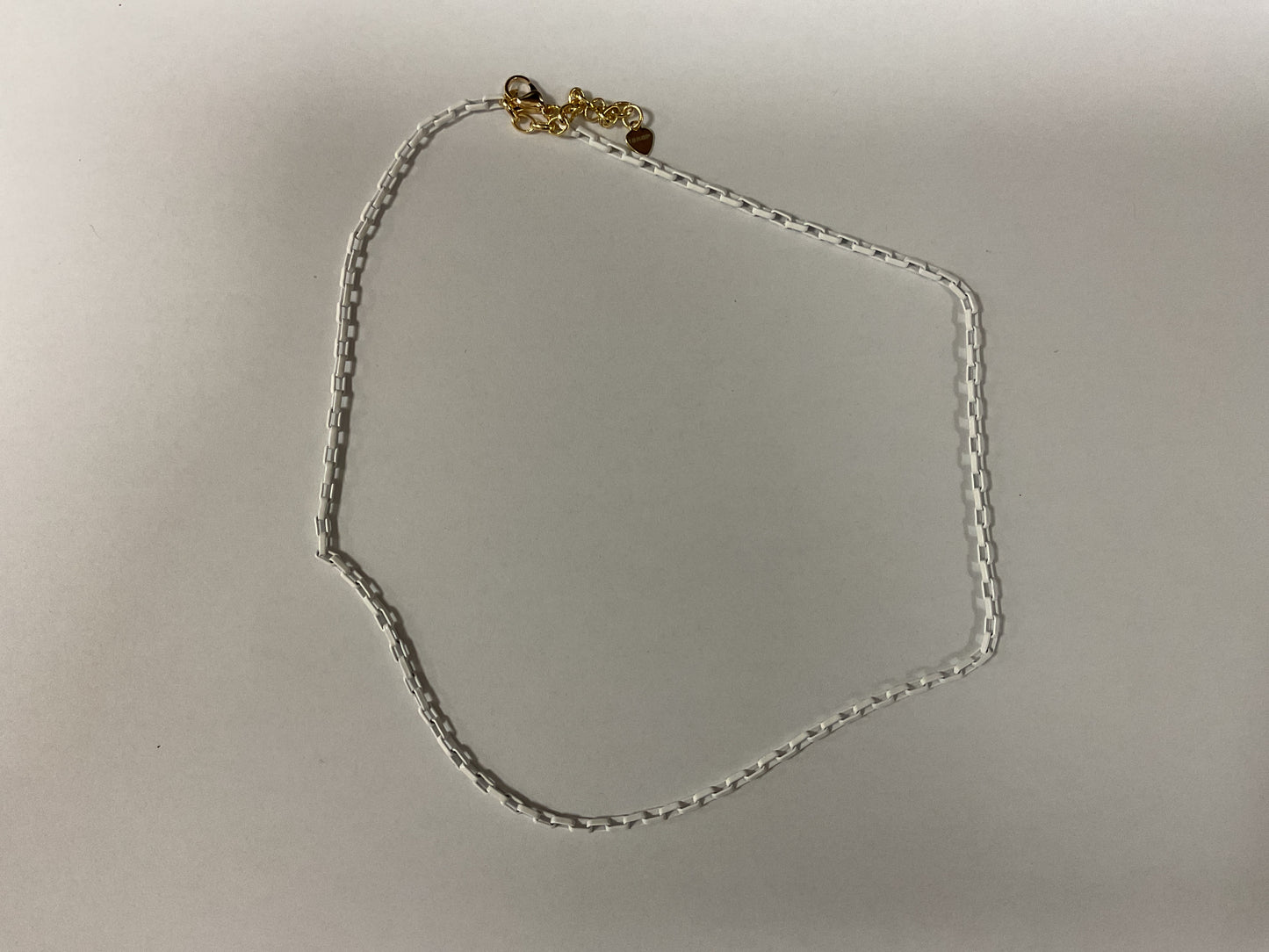 METAL COLORED SQUARE LINK NECKLACE