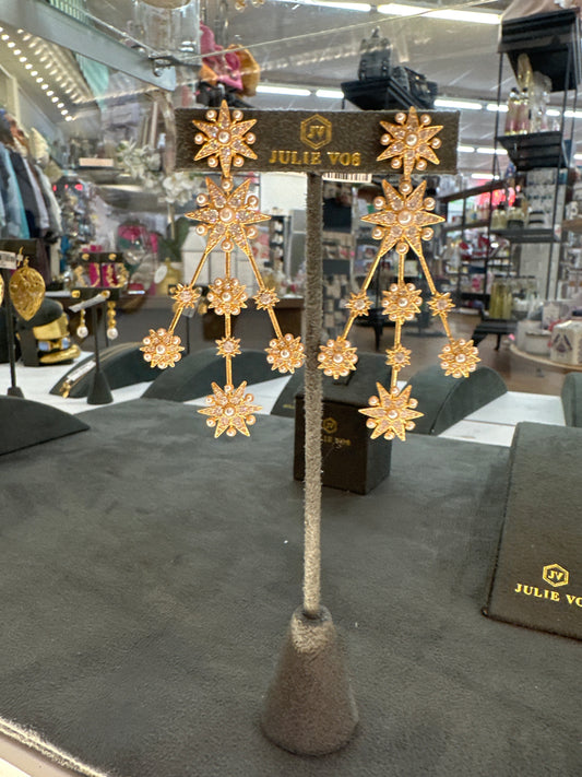 CELESTE STATEMENT EARRING CUBIC ZIRCONIA/PEARL