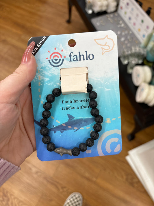 THE VOYAGE BRACELET- LAVA STONE - SHARK