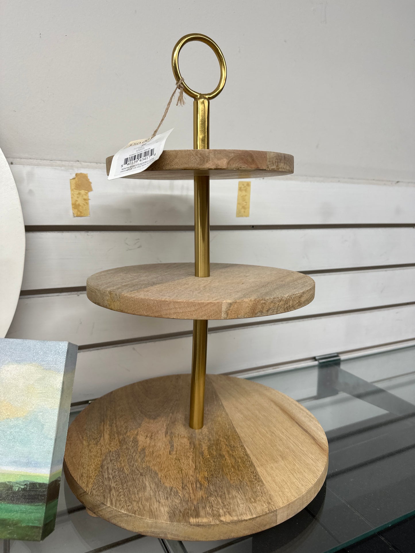 TIERED WOOD SERVER
