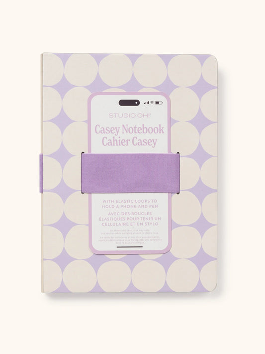 DARLING DOTS CASEY NOTEBOOK WITH PHONE LOOP