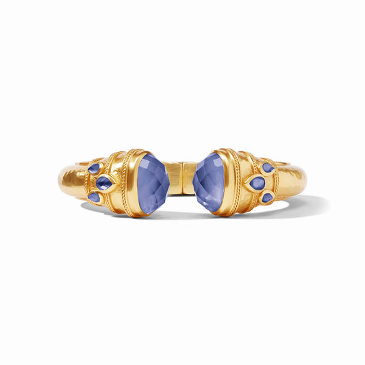 CANNES HINGED CUFF BRACELET - IRIDESCENT TANZANITE BLUE