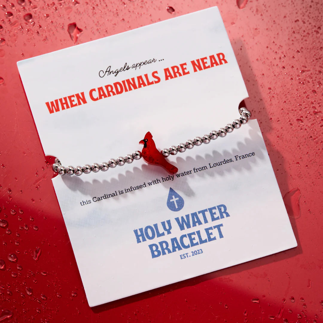 Holy Water Porcelain Cardinal Bracelet - Silver