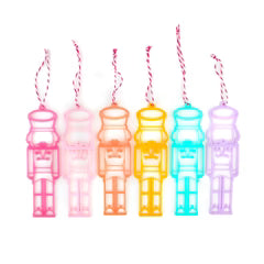 ACRYLIC NUTCRACKER ORNAMENTS - RAINBOW