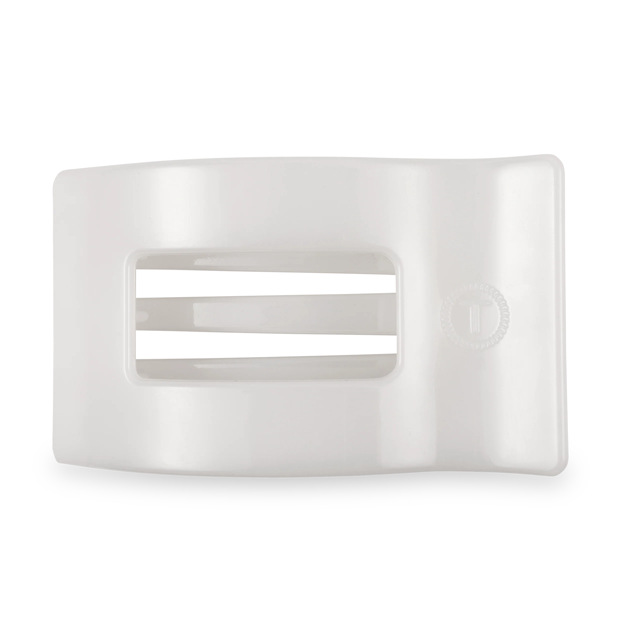 Coconut White Large Flat Rectangle Hair Clip