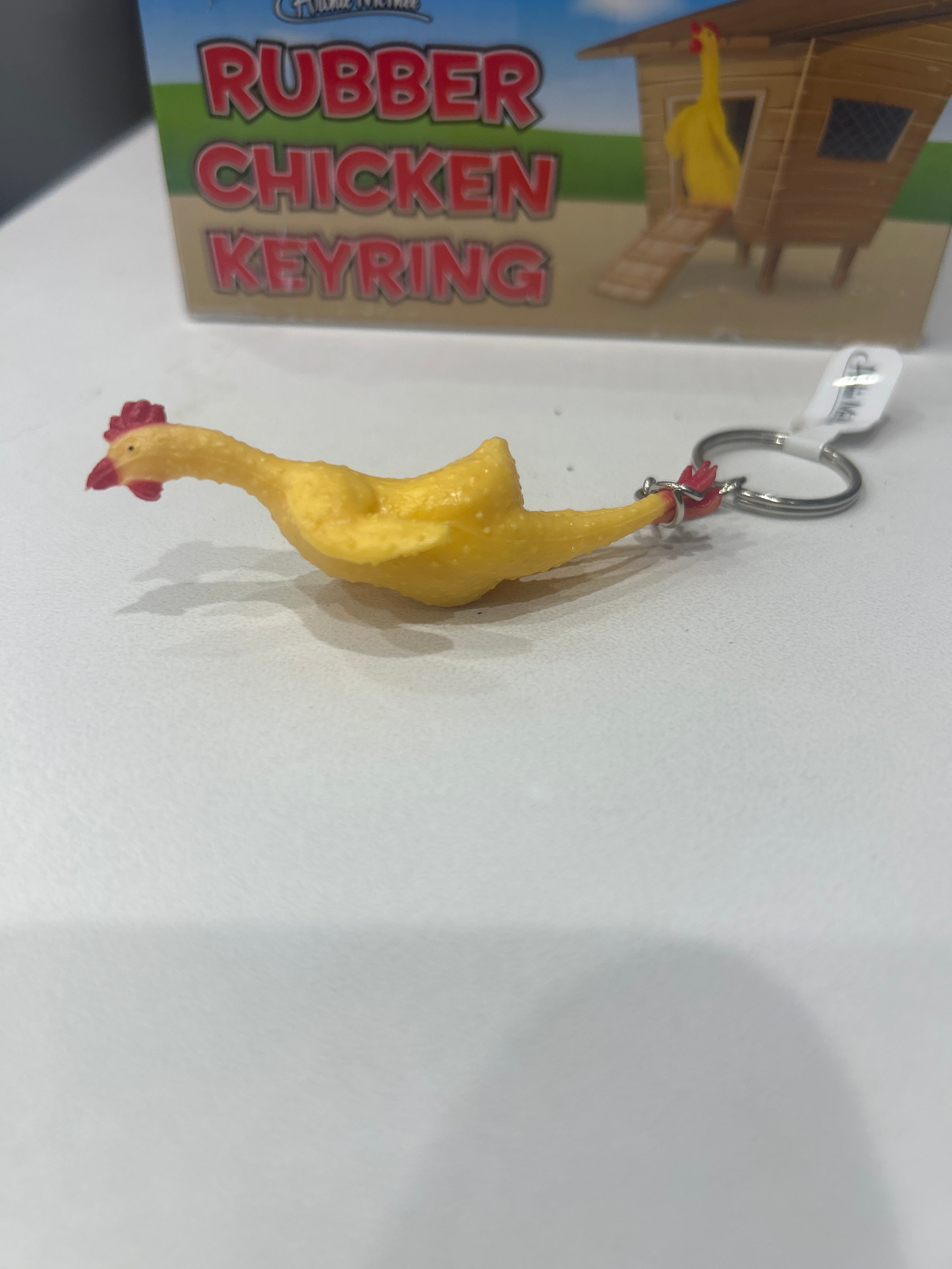 RUBBER CHICKEN KEYCHAIN