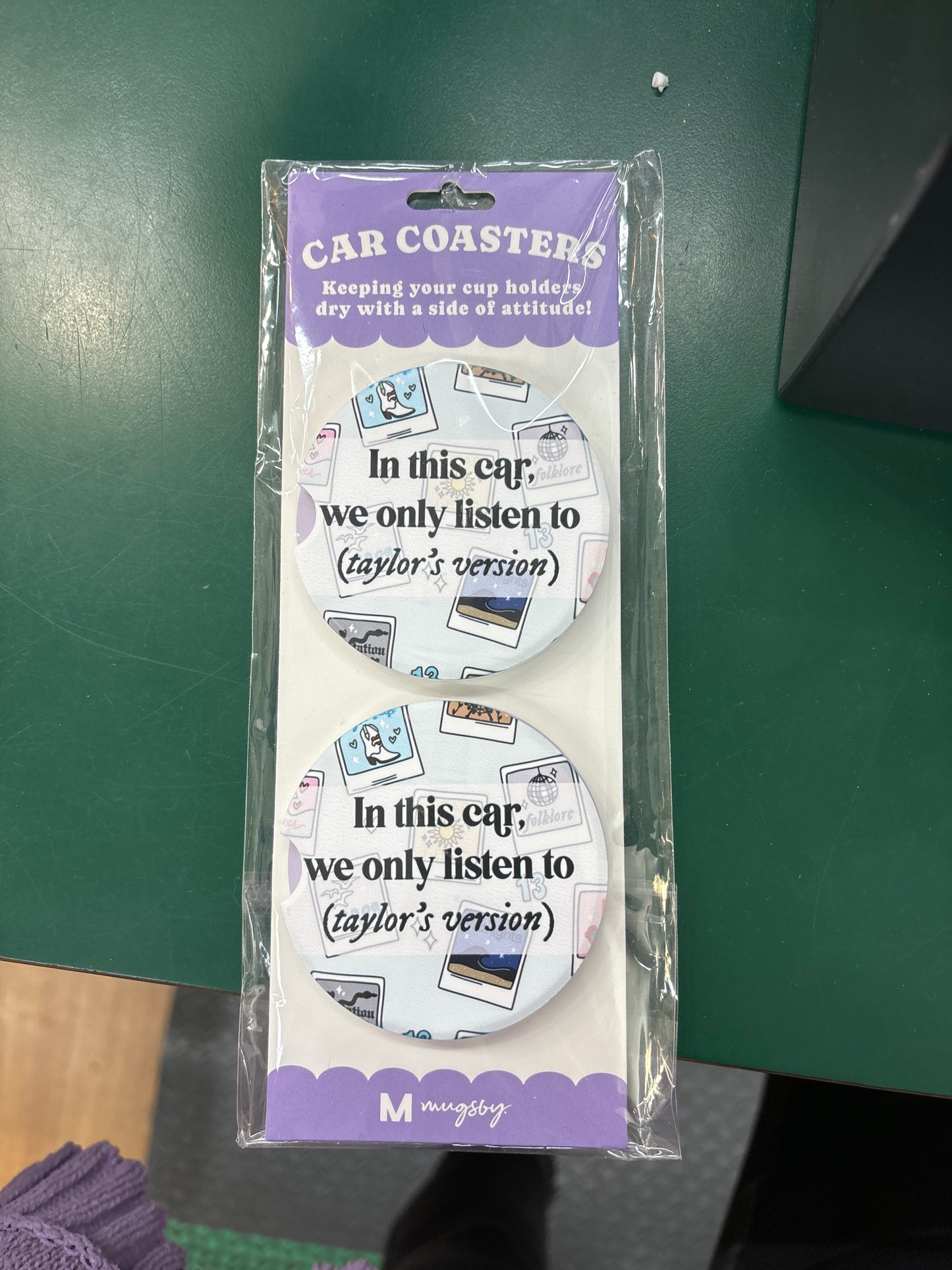 CAR COASTERS - 2PC - IN THIS CAR TAYLORS VERSION