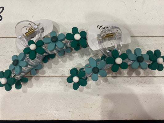 DAISY CLAW CLIP - GREEN