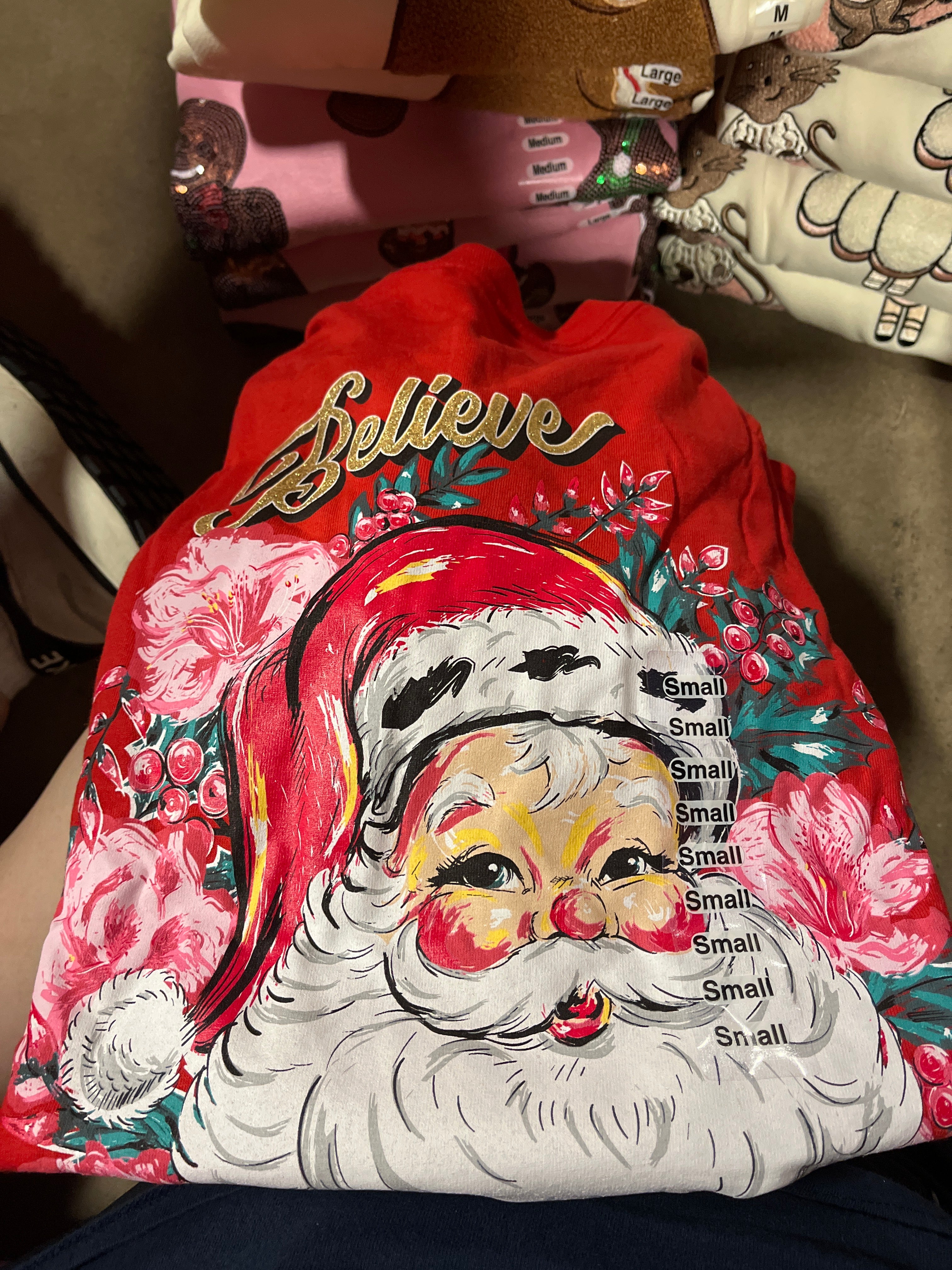 Believe Floral Santa